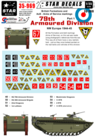 British 79th Armoured Division Formation & AoS markings.