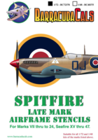 Spitfire Later Marks Airframe Stencils