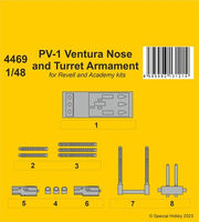 PV-1 Ventura Nose And Turret Armament (For Revell And Academy Kits)