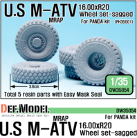 US Army M-ATV Big Sagged Wheel set (for Panda 1/35)