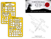 North American B-25C/D Mitchell - canopy frame paint mask (inside and outside) (for Academy and Accurate Miniatures kits)