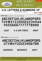 U.S. Letters and Numbers 16"