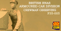 British RNAS Armoured Car Division Crewman Observing