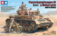 German Tank Panzerkampfwagen IV Ausf.F And Motorcycle North Africa Set
