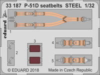 P-51D seatbelts STEEL  REVELL - Image 1